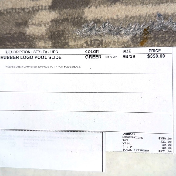 Balenciaga Logo Pool Slides Flat Sandals Slippers Mint - Picture 3 of 3